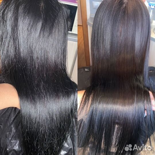 Кератиновое выпрямление волос