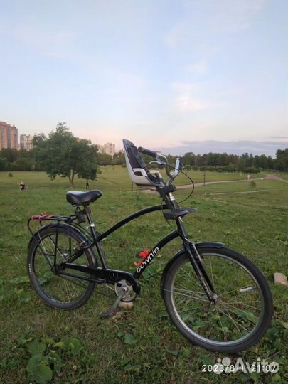 Велосипед electra townie c детским креслом