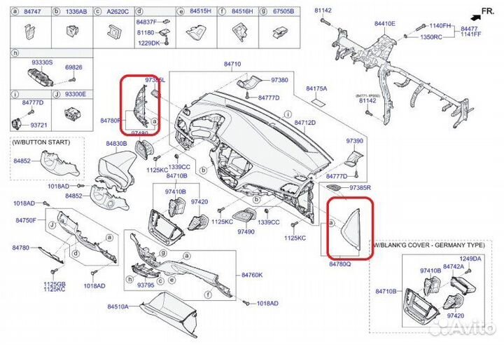 Накладка на торпедо Hyundai Solaris 2 седан