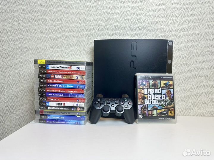 Sony Playstation 3 Slim + игры