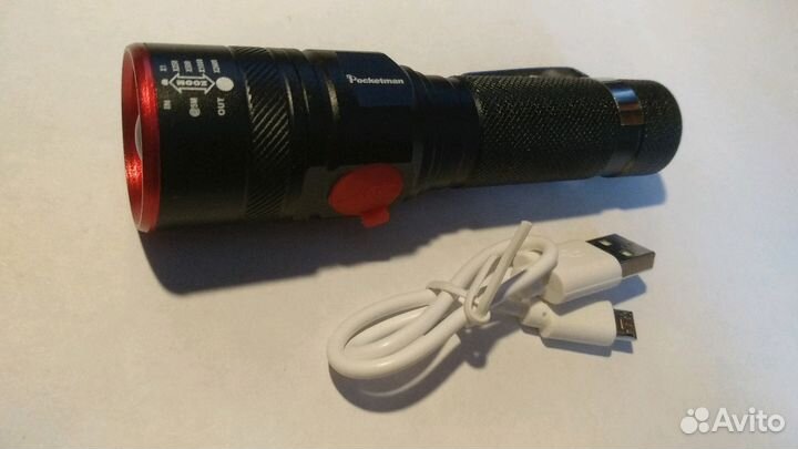 Фонарь pocketman zoom xml T6 с контроллером заряда