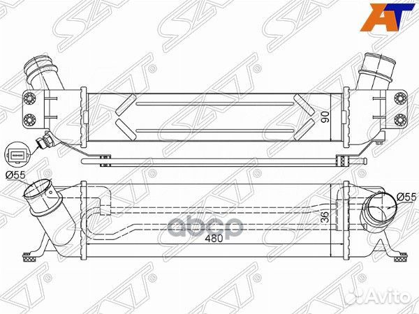 Интеркулер hyundai H-1/starex 07- ST-28190-4A700