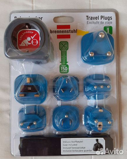 Набор 7 переходников для всех стран новый