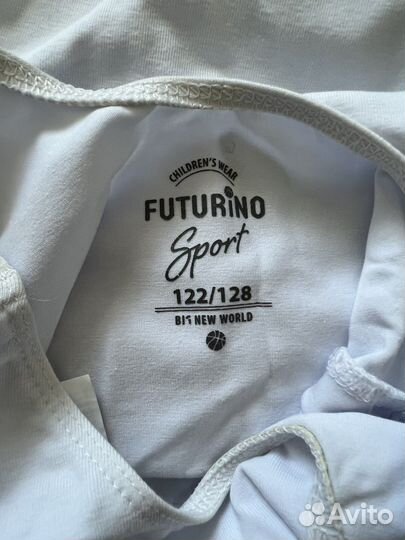 Купальник гимнастический белый 122-128