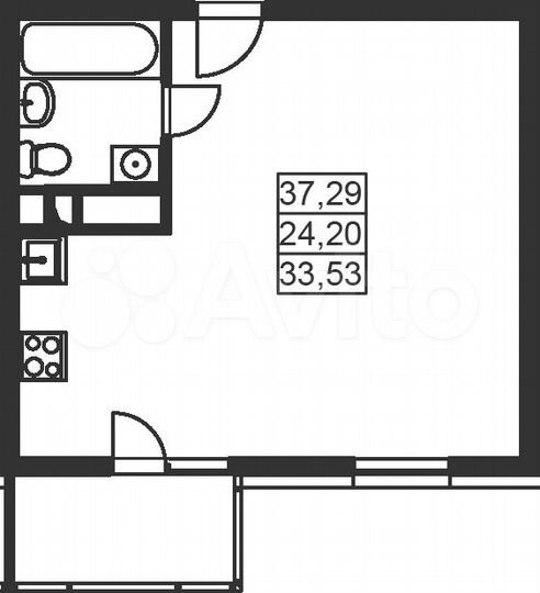 1-к. квартира, 37,3 м², 5/8 эт.