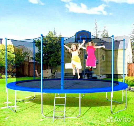 Детский батут с сеткой для дома
