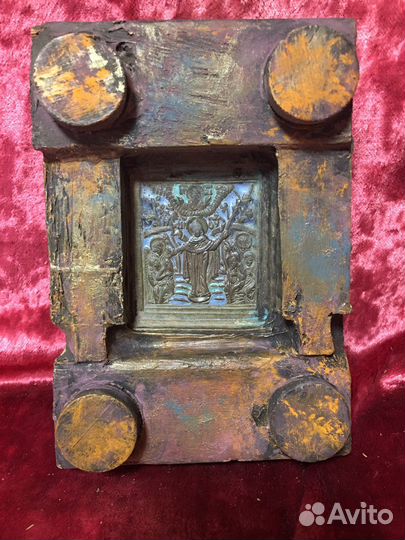 Старинная старообрядческая икона Богоматерь