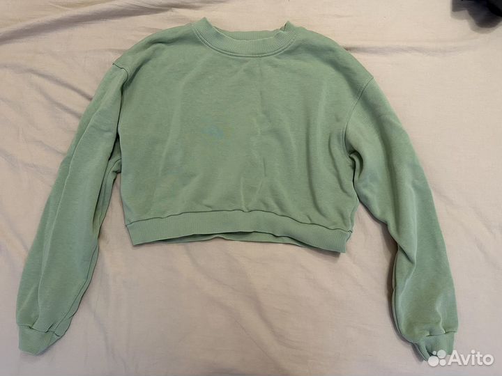 Свитшоты укороченный фисташковый