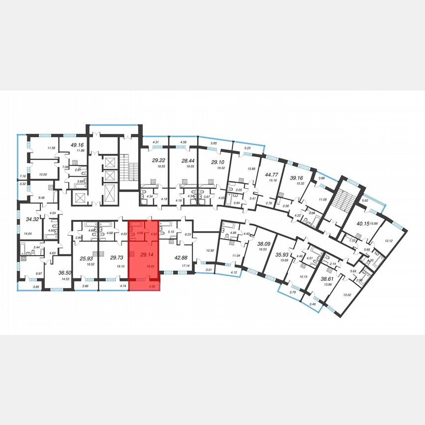 Квартира-студия, 32,6 м², 4/22 эт.