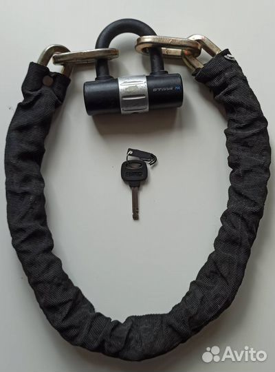 Трос цепной замок велосипедный bTwin 700 Decatlon
