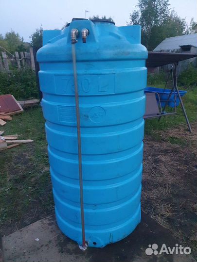 Бак бочка для воды 750л пластик