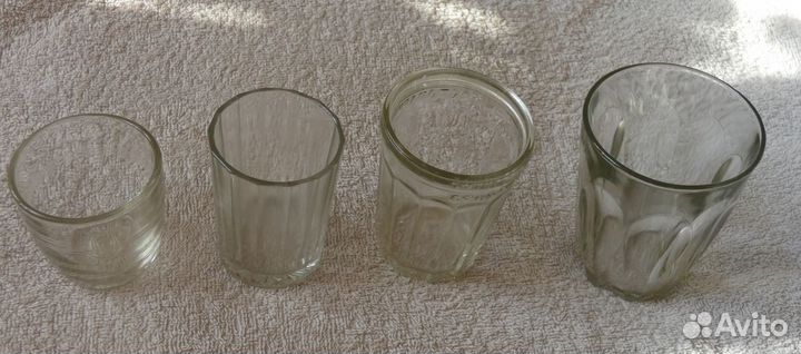 Рюмки, стаканы, розетки стеклянные СССР