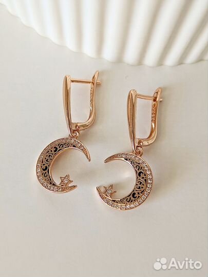 Серьги в восточном стиле золото 585 RG