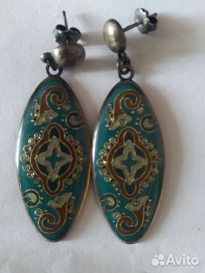 Серьги Clara Bijoux. Эмаль
