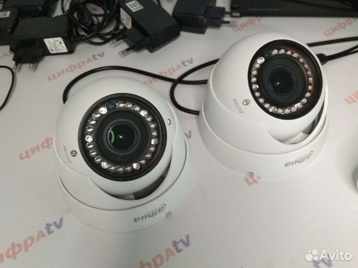 Полный к-т уличного видеонаблюдения 6 камер Dahua