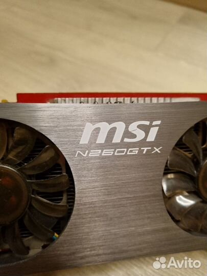 Видеокарта MSI GeForce N260GTX 1GB nvidia DVI