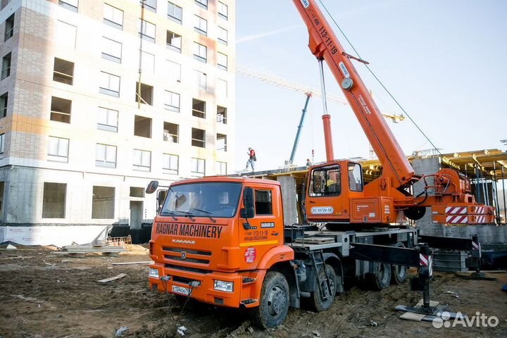 Аренда и услуги автокрана, 25 т, 28 м, с гуськом 9 м