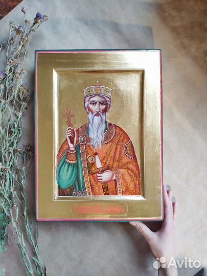 Икона Святой Князь Владимир рукописная