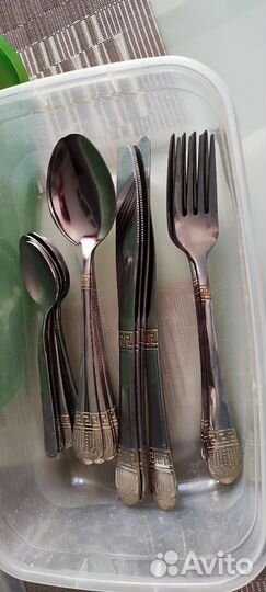 Большой набор посуды приборы бу