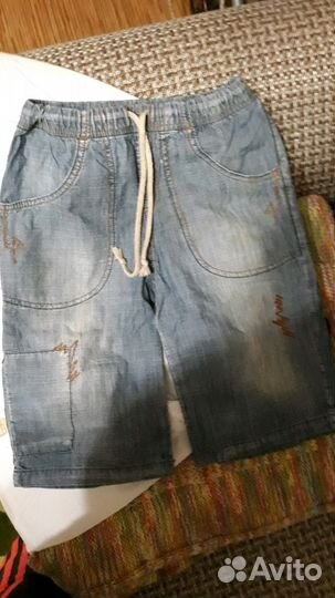 Бриджи джинсовые