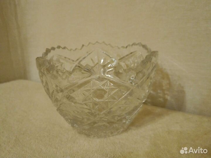 Хрустальная ваза конфетница СССР