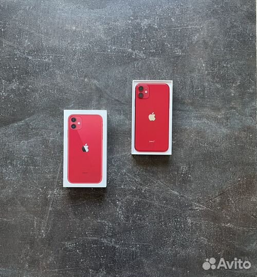 iPhone 11 128gb Red, АКБ 82% (sim+esim)