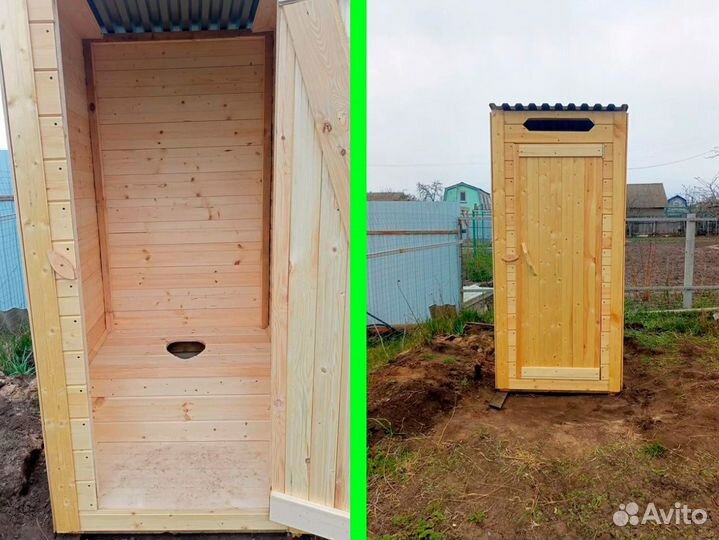 Туалет для дачи дачный деревянный уличный под ключ