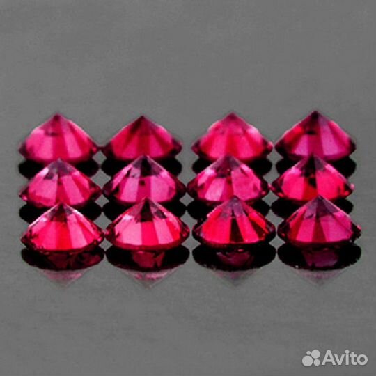 Рубин натуральный 0,38Ct 1,8мм 12шт VVS Бирма