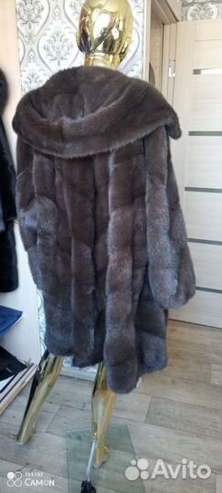 Шуба норковая 54-58р. паркет. метровая. кокон