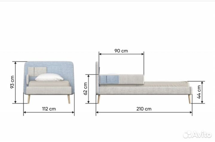 Кровать с матрасом Ellipse+2 бортика и наматрасник