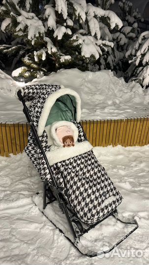 Санки-коляска Ника Детям нд 7-5К/4,гусинная лапка