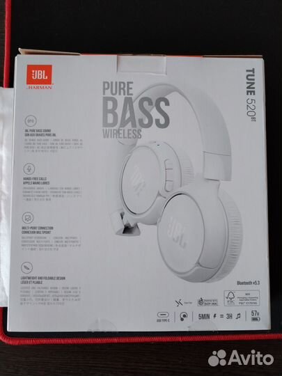 Беспроводные наушники jbl tune 520bt