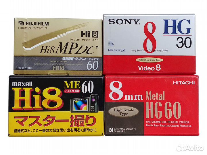 Hi8 Video8 8mm VHS-C 16mm новые видео кассеты