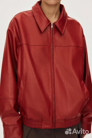 Бомбер из экокожи zara новая коллекция