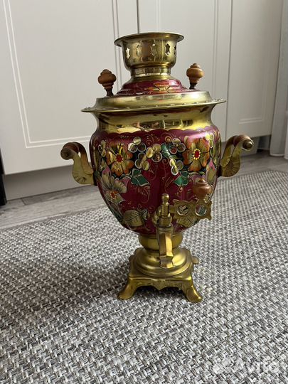 Самовар тульский электрический расписной