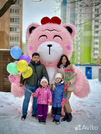 Ростовая кукла. Белый мишка,Чебурашка,Розовое чудо