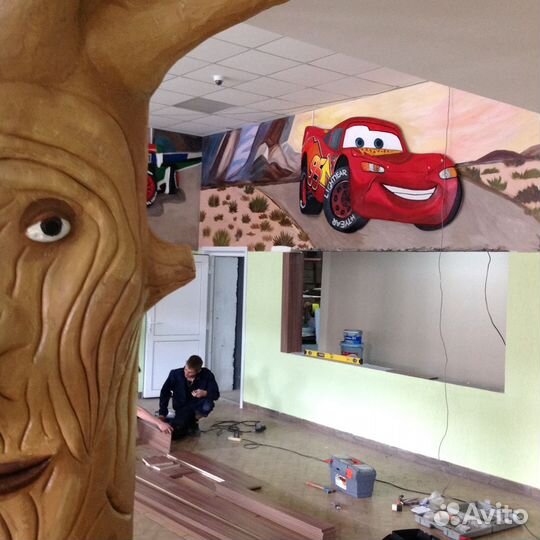 Роспись стен жилых и нежилых помещений