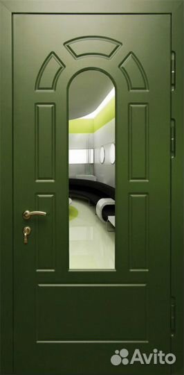 Дверь входная с зеркалом д-7
