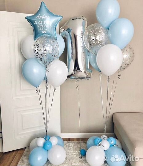 Воздушные шары с гелием на годик год годовасие