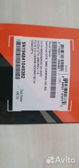 Видеокарта gigabyte 1660