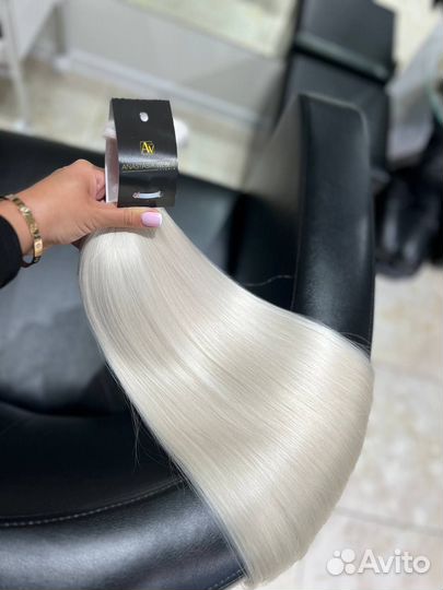 Волосы для наращивания 60 см блонд