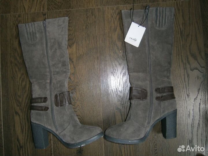 Сапоги новые замшевые oodji