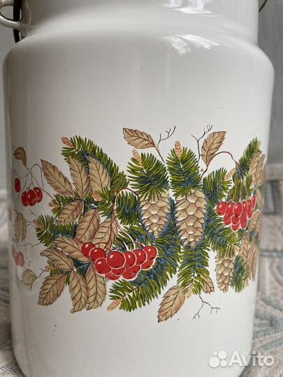 Бидон красивый эмалированный СССР 3 л