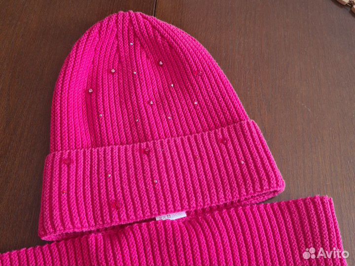 Комплект (шапка + шарф) р.L (54-58) демис