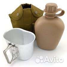 Фляжка тактическая с котелком