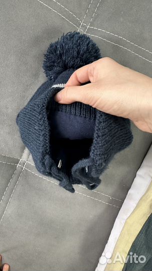 Шапка весенняя для мальчика 6 мес-1,5 года