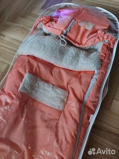 Конверт зимний на овчине в коляску
