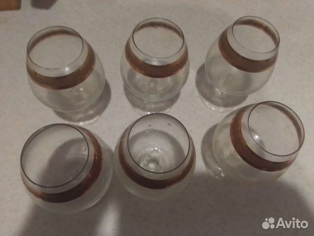 Фужеры ссср. Чешское стекло 6 шт