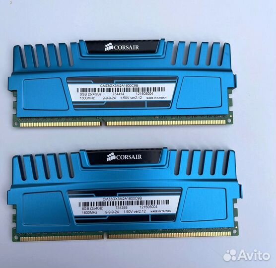 Corsair 8GB DDR3 2x4GB 1600 Mhz игровая 8гб ддр3