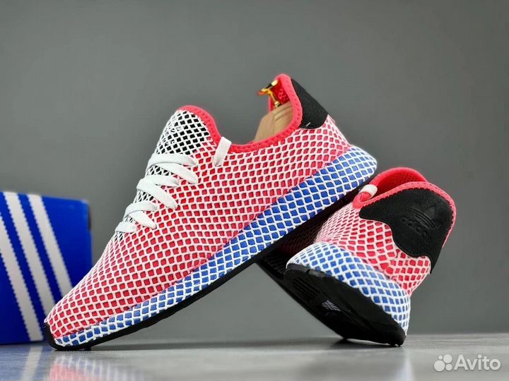 Adidas Deerupt Red Blue р.43-47 лето